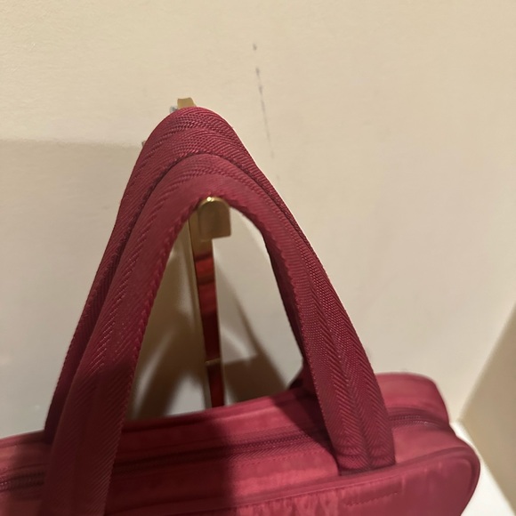 *Reserved for Justine* Prada Maroon Nylon Small Handbag - Picture 3 of 11